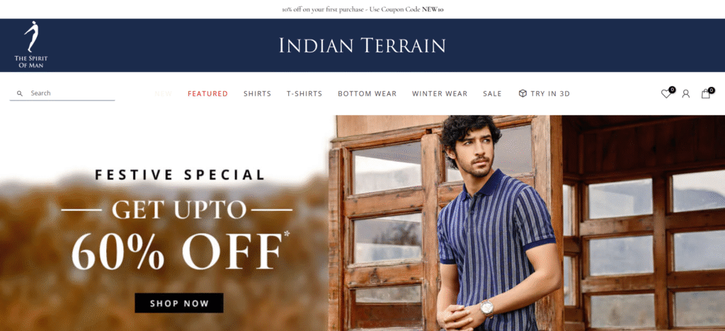 9 Fashion Brands Just for Men in India 8 Indian Terrain